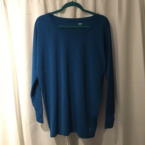 NWOT Old Navy Blue Athletic Workout Long Sleeve M